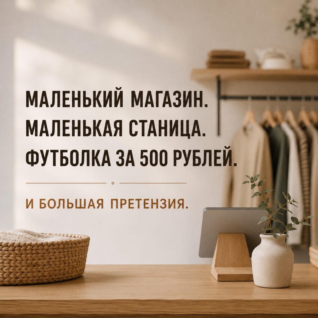 Футболка за 500 рублей. Претензия на сотни тысяч.